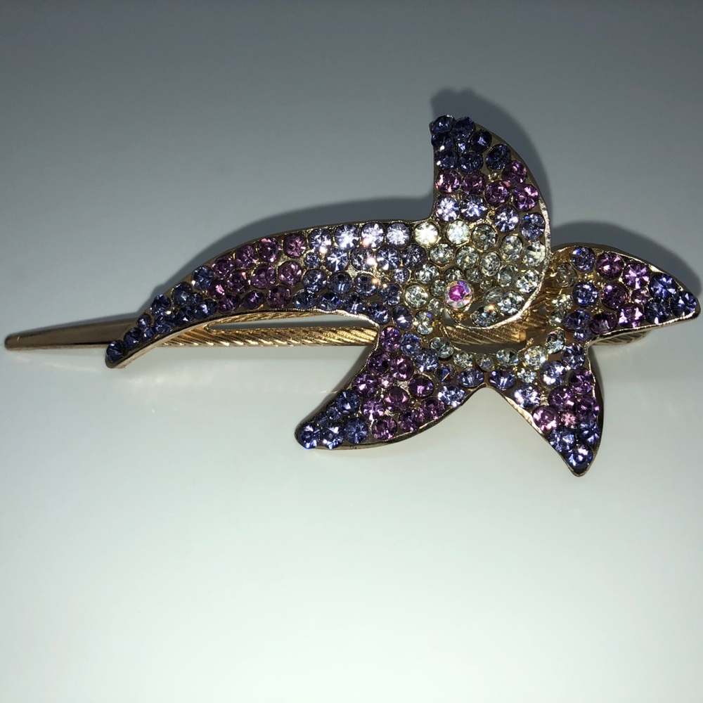 🎉HP🎉VioletLavOmbré StarfishGoldHairClaw 4.5"